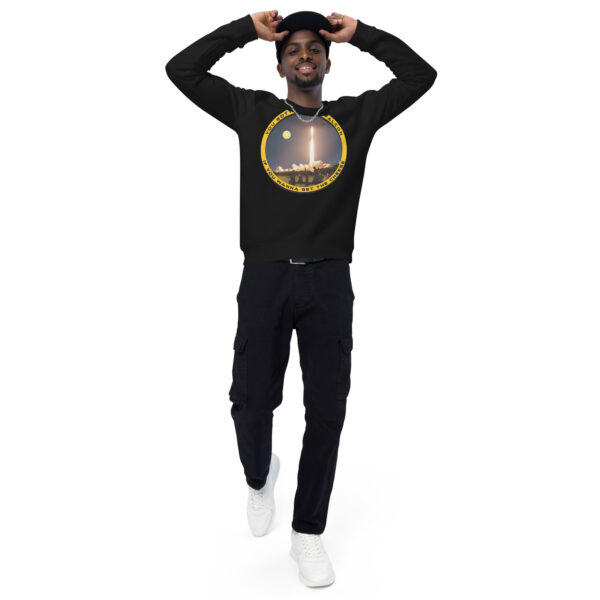 You Gotta Ride a Falcon Unisex organic raglan sweatshirt - Image 2