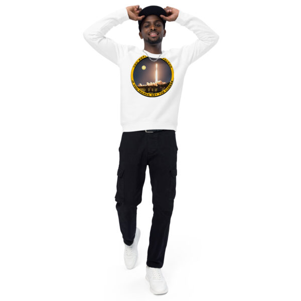 You Gotta Ride a Falcon Unisex organic raglan sweatshirt - Image 6