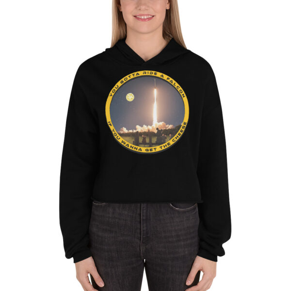 You Gotta Ride a Falcon Crop Hoodie - Image 2