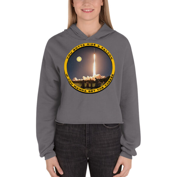 You Gotta Ride a Falcon Crop Hoodie - Image 4